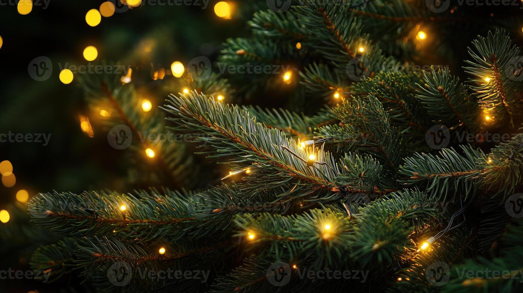 Close-up of pine tree branches photo