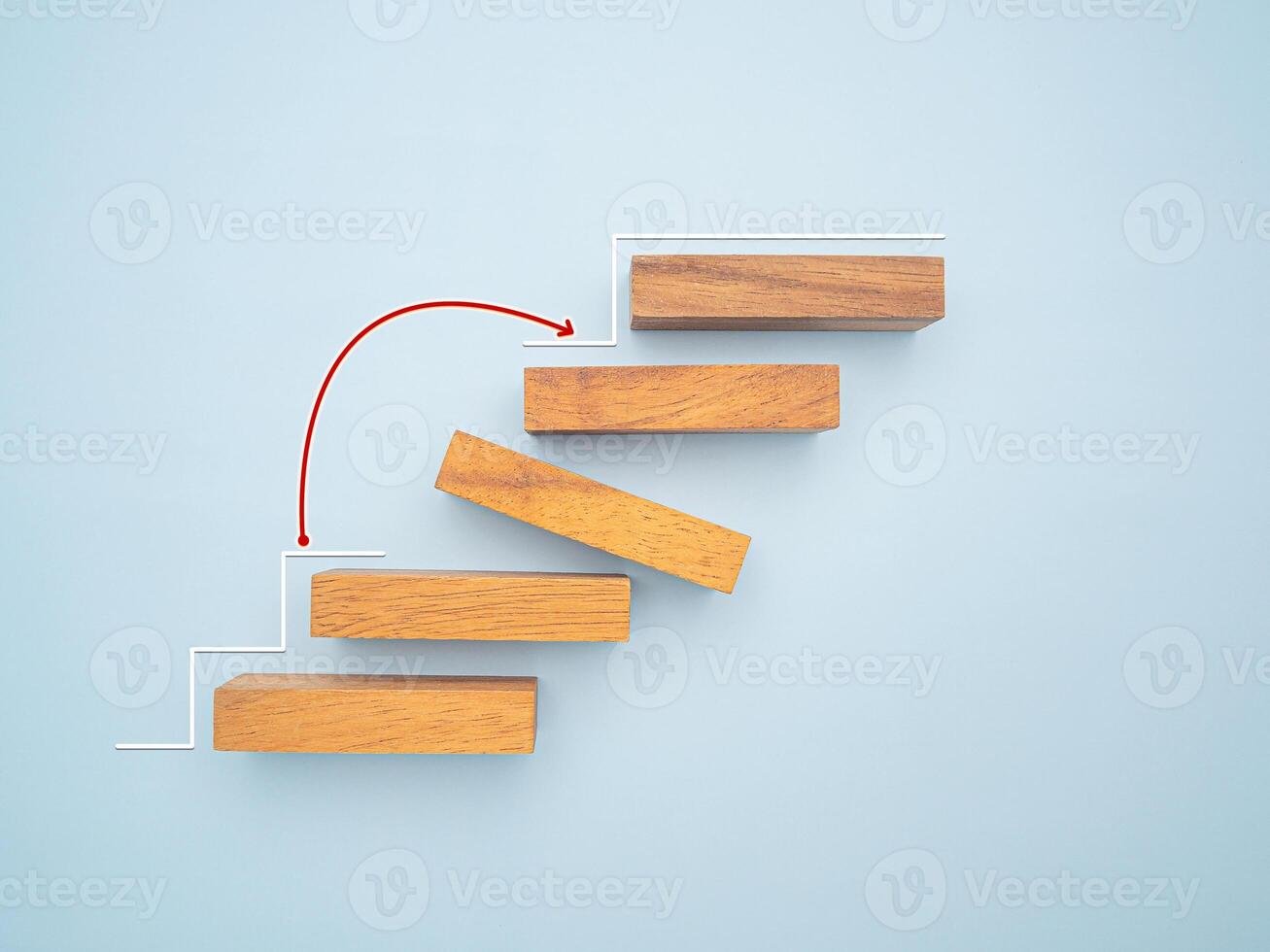 Business growth up to top overcoming challenges, and skips the crisis with a jump on a positive statistic. Business crisis management photo
