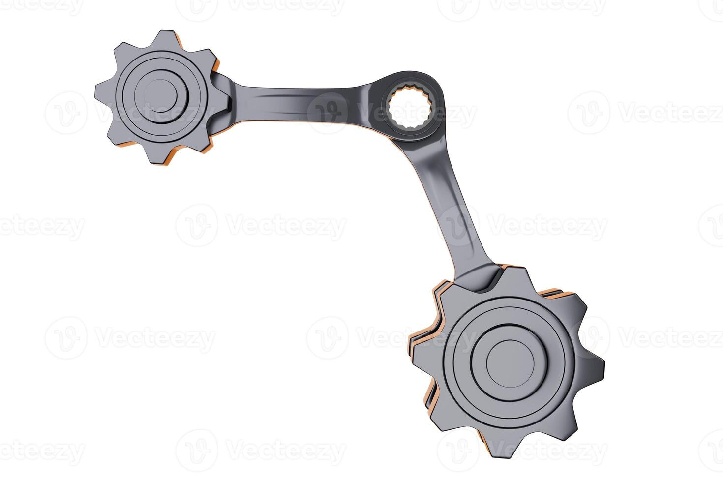 gear and wrench Troubleshooting concepts and supporting technicians with cogwheels 3D clipping path illustration renderer photo