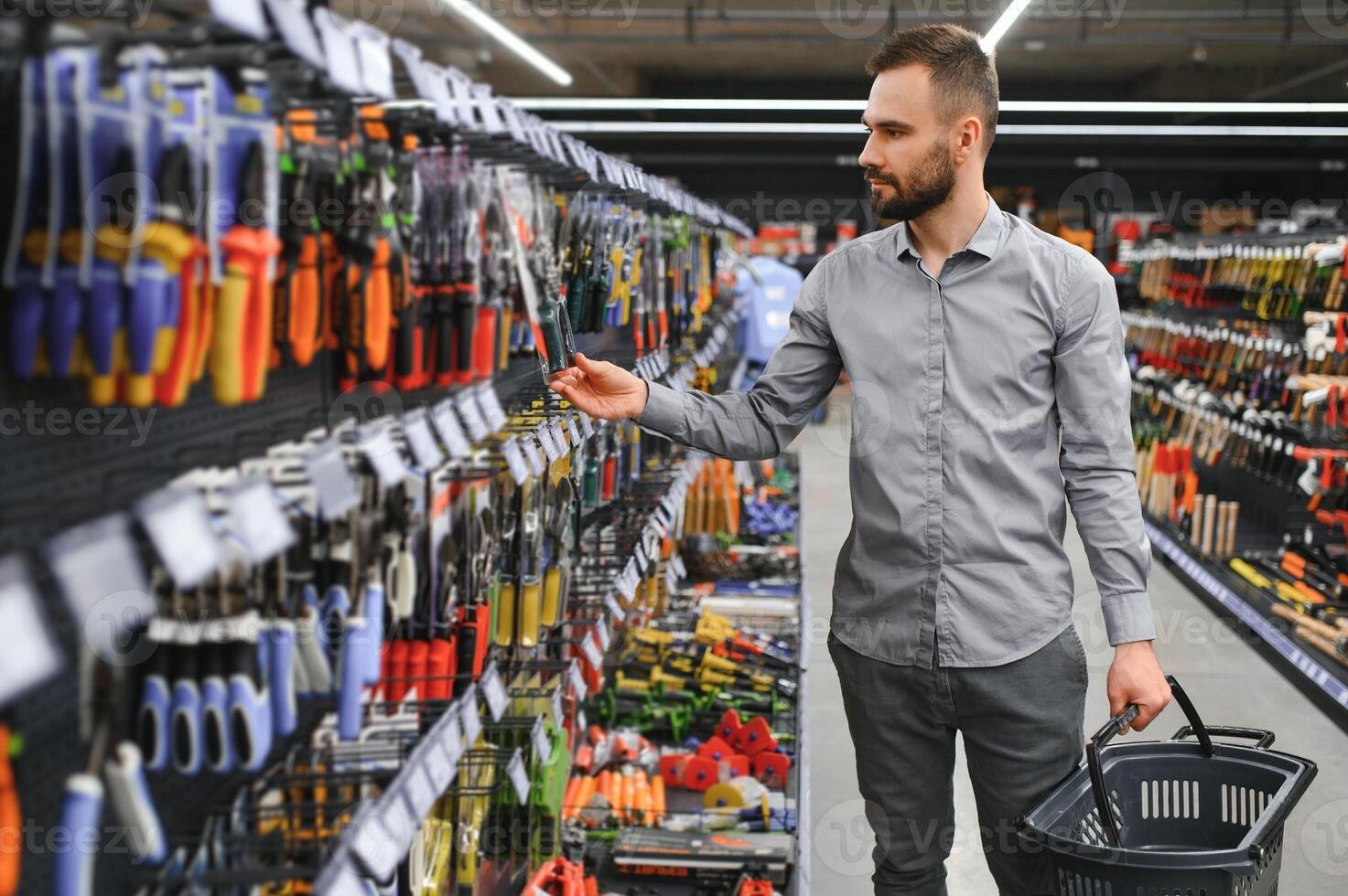 male builder in a hardware store photo
