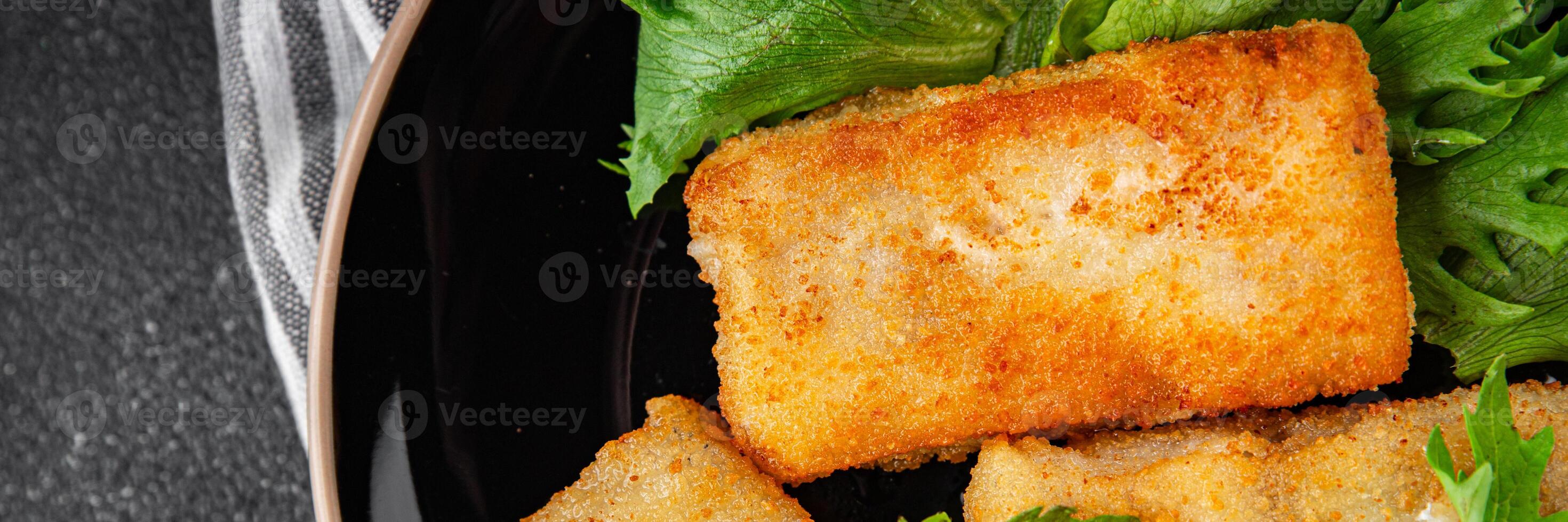 fish sticks fish in batter fresh meal food snack on the table copy space food background rustic top view Pescetarian diet photo