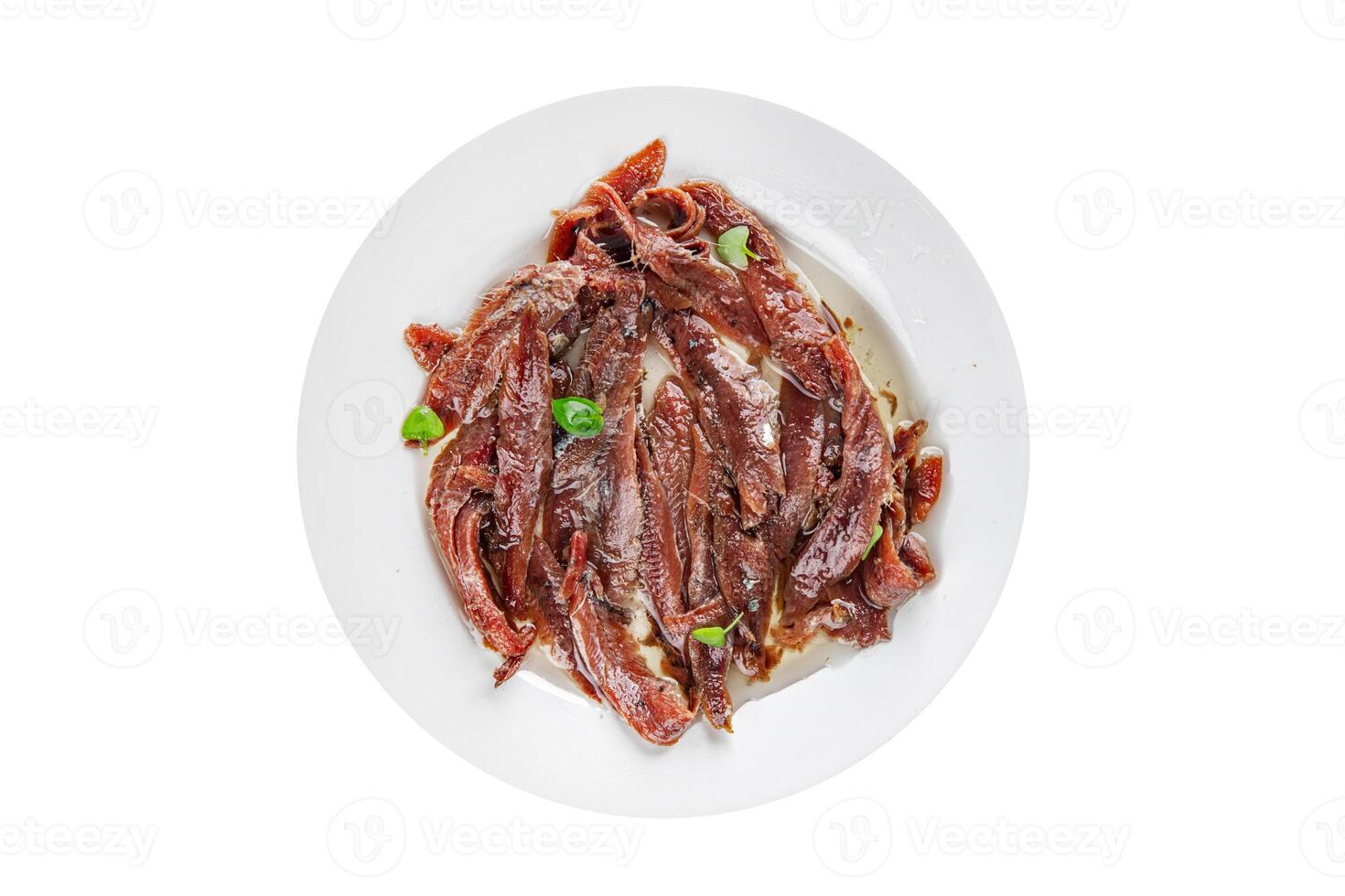 anchovies on the table canned fish in oil fresh and tasty seafood meal food snack on the table photo