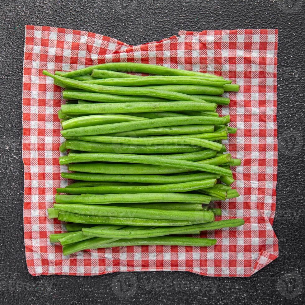 green beans fresh vegetable string bean fresh meal food snack on the table copy space food background rustic top view photo