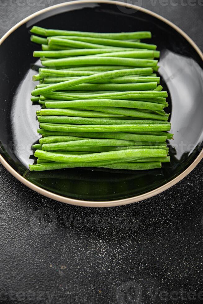 green beans fresh vegetable string bean fresh meal food snack on the table copy space food background rustic top view photo