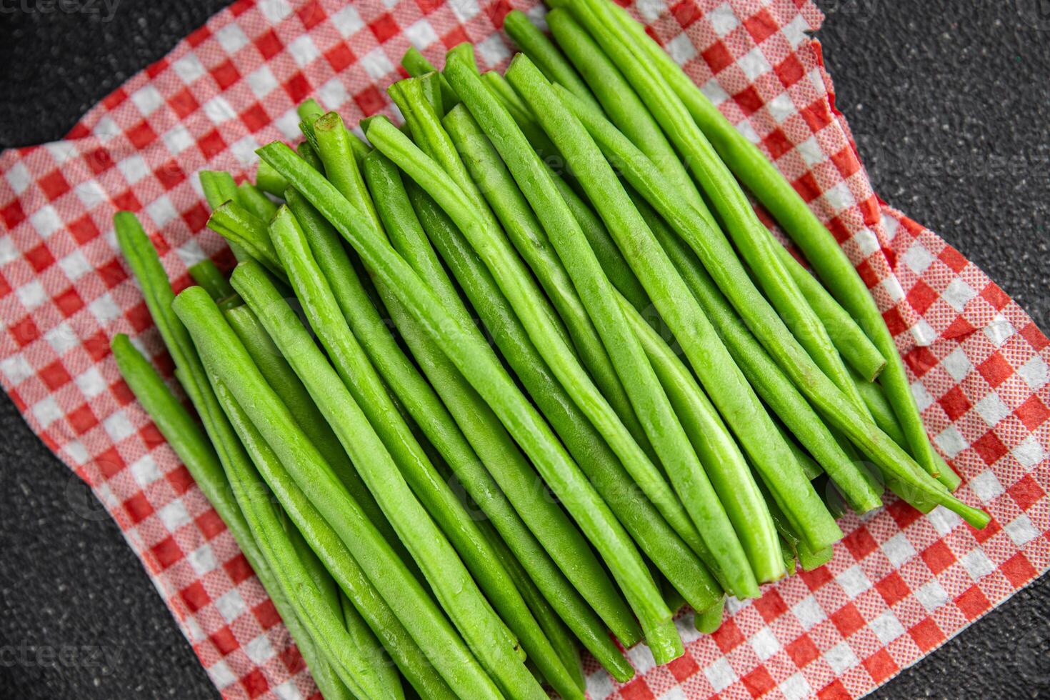 green beans fresh vegetable string bean fresh meal food snack on the table copy space food background rustic top view photo