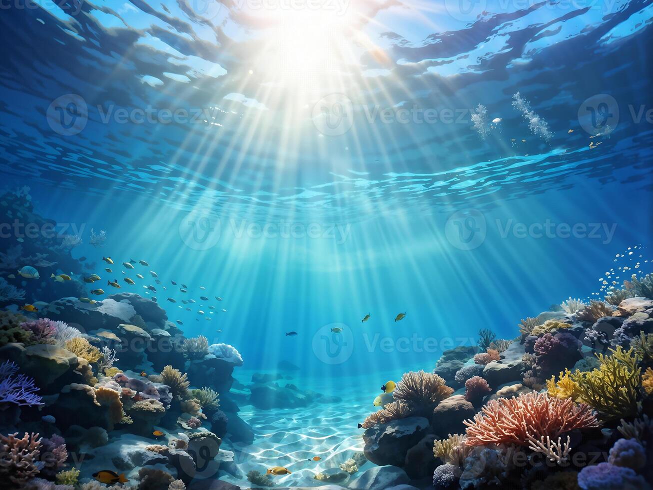 Serene Underwater Scene photo
