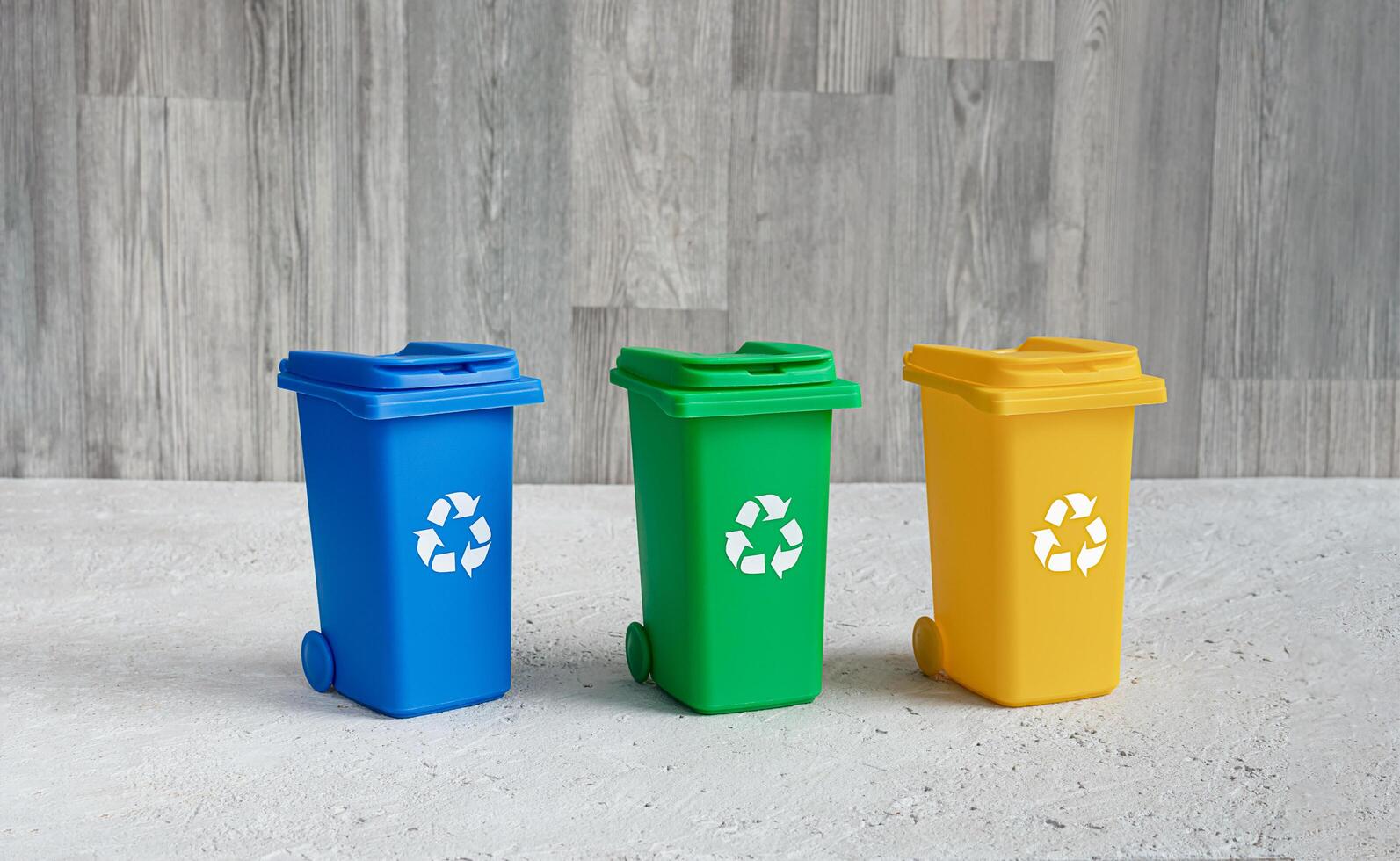 Dustbins for separate garbage photo