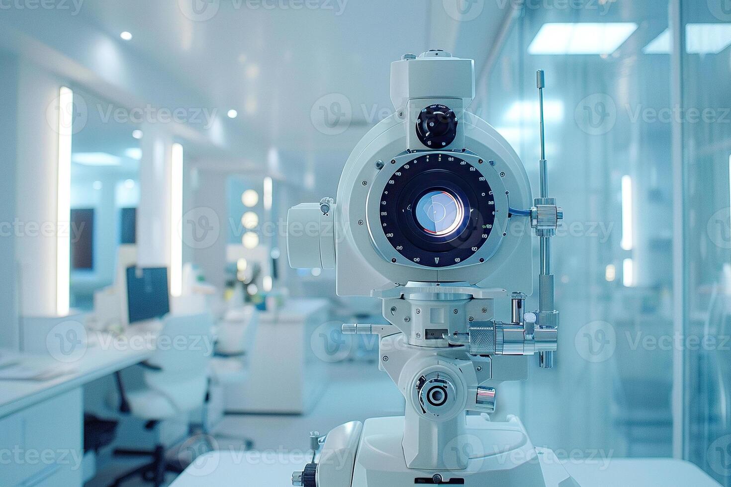 Ophthalmologist's office with modern equipment. photo