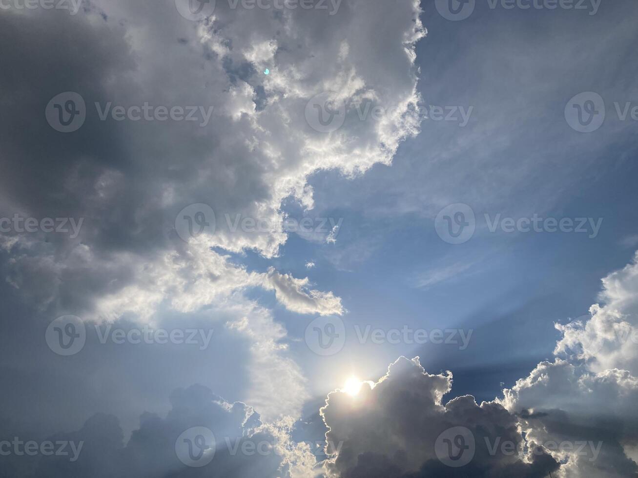 Storm clouds before lightning and rain photo