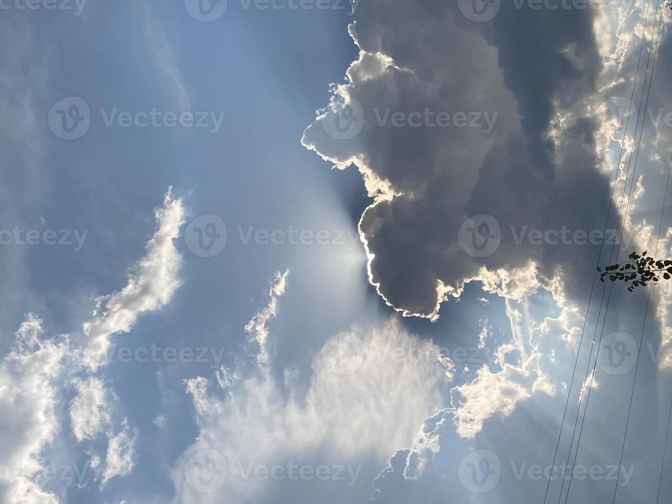 Storm clouds before lightning and rain photo