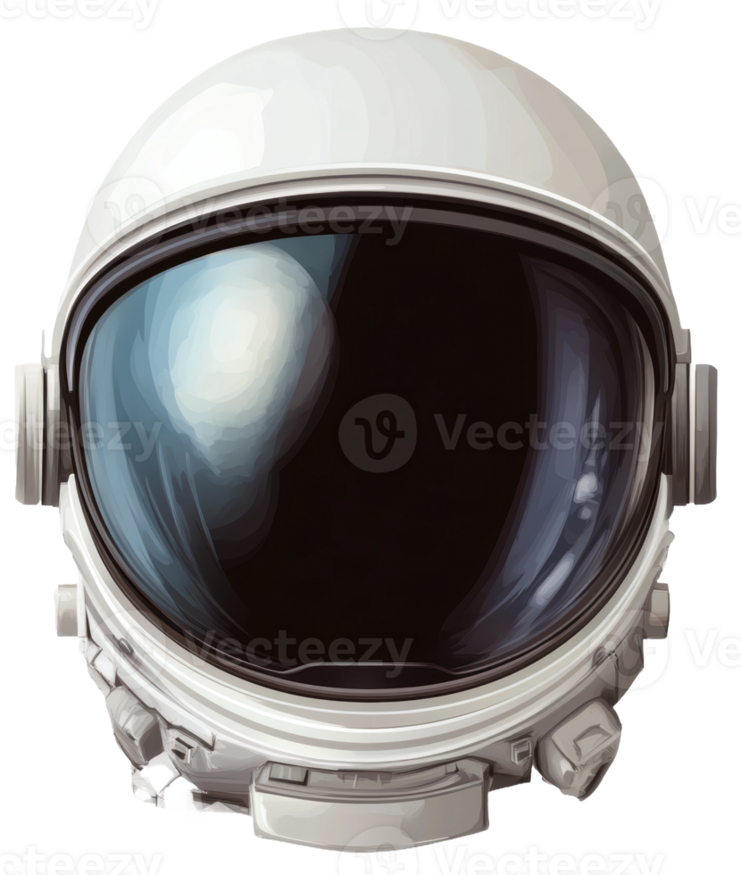 Astronaut helmet design with reflective visor, cut out - stock . png