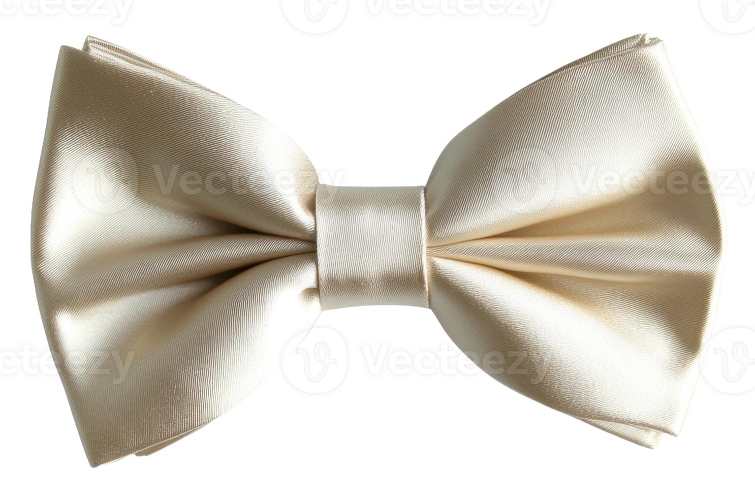 Elegant cream bow tie for formal occasions, cut out - stock . png