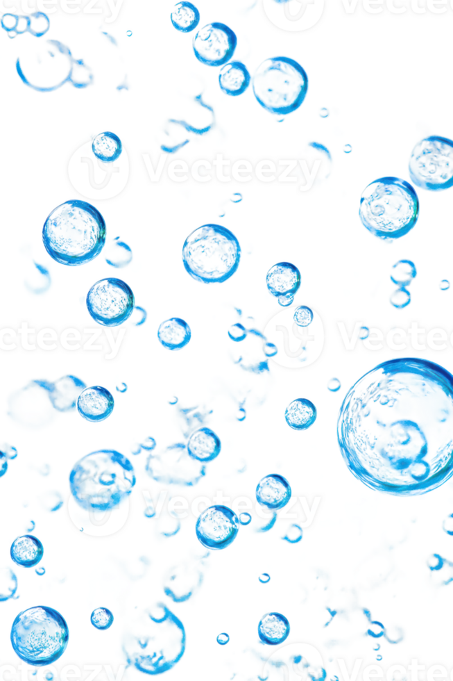 Bubbles in clear water, cut out - stock . png