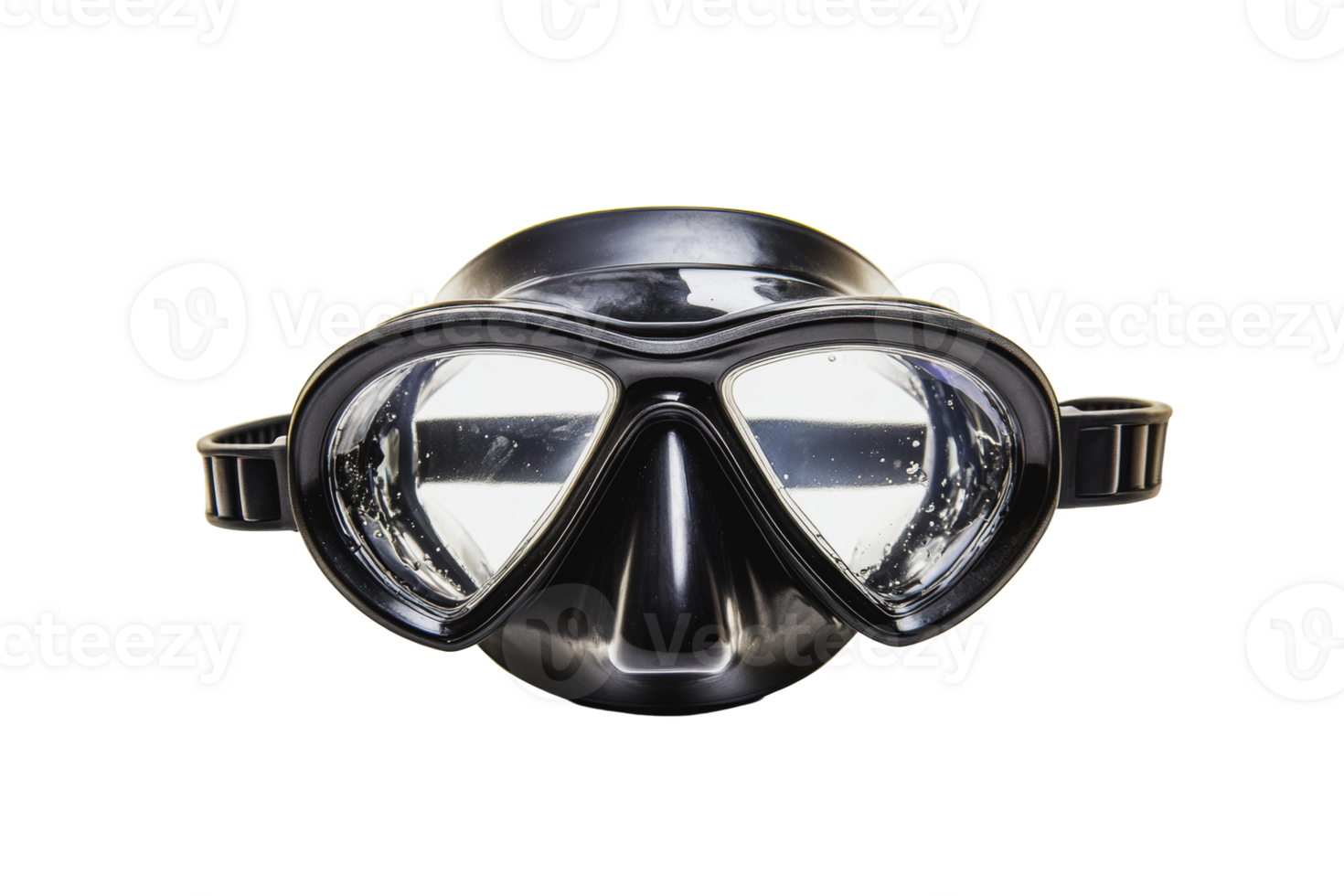 Black diving mask designed for underwater exploration in clear waters png