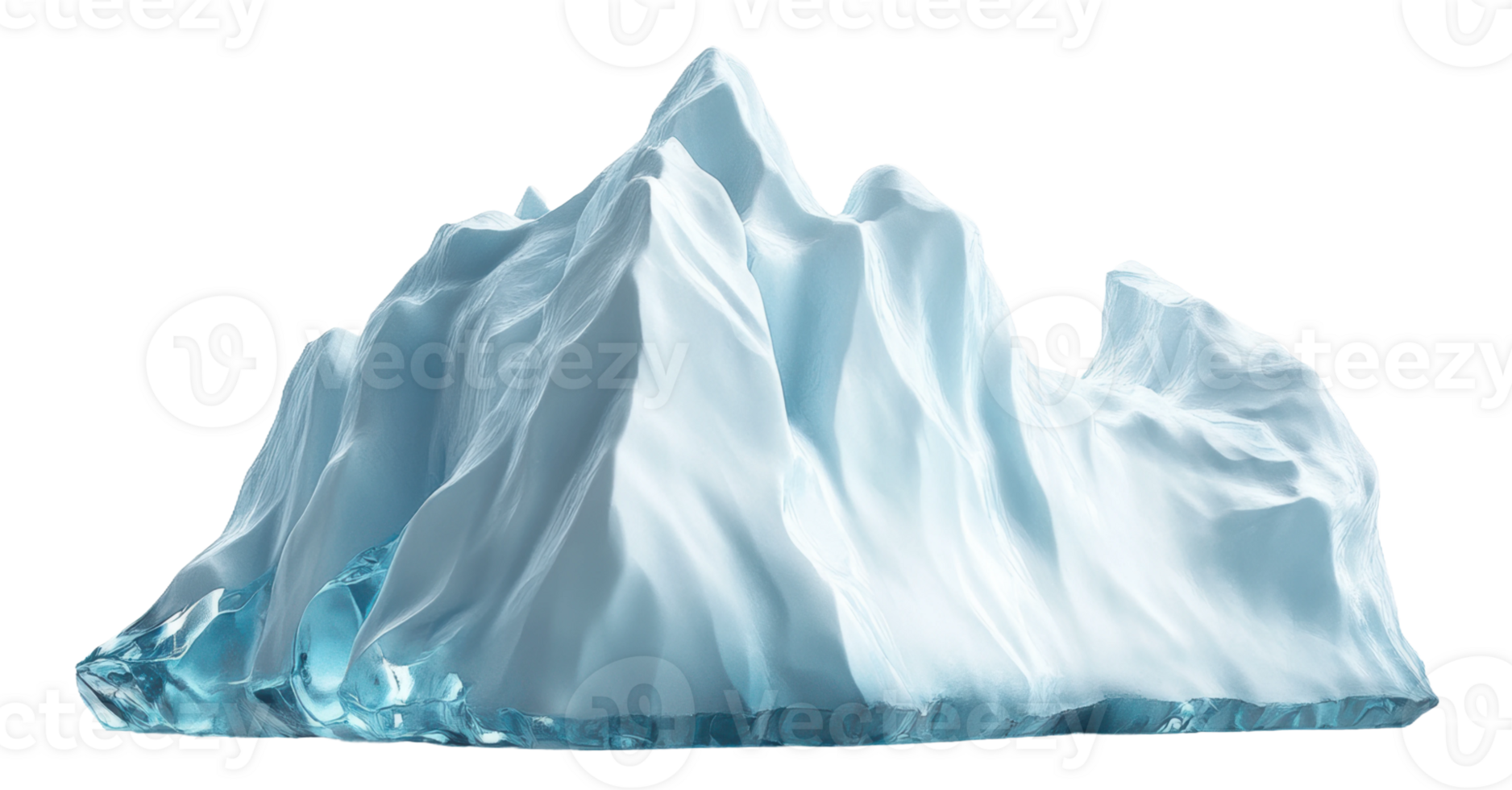 Large ice formation with peaks, cut out - stock . png