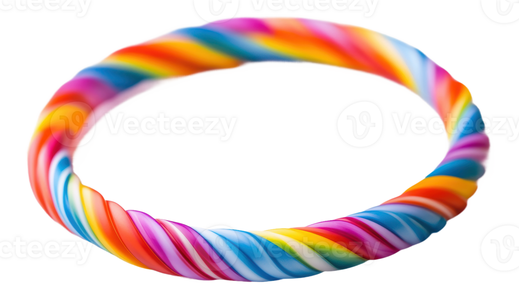 Colorful twisted candy bracelet, cut out - stock . png