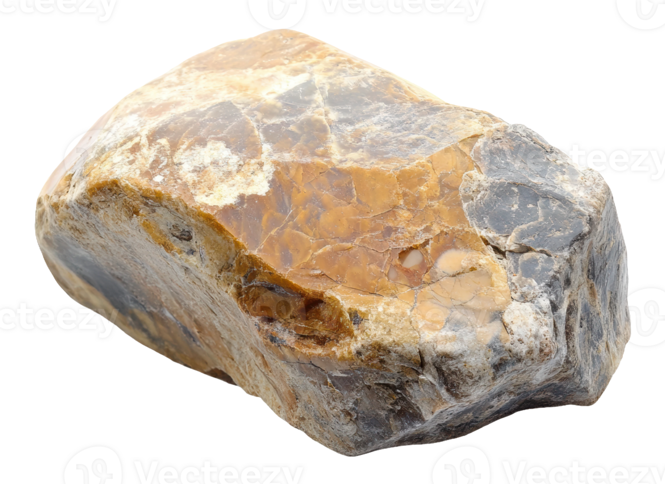 Natural yellow agate stone, cut out - stock . png