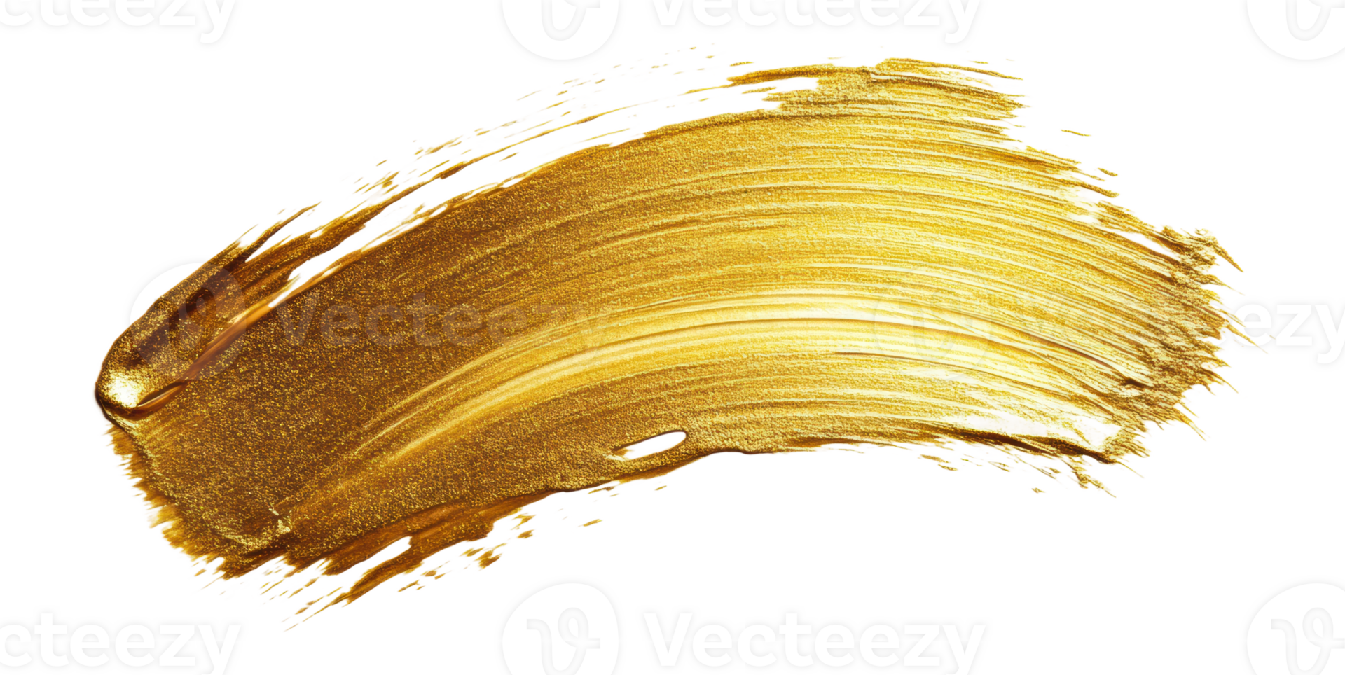 Gold paint stroke, cut out - stock . png