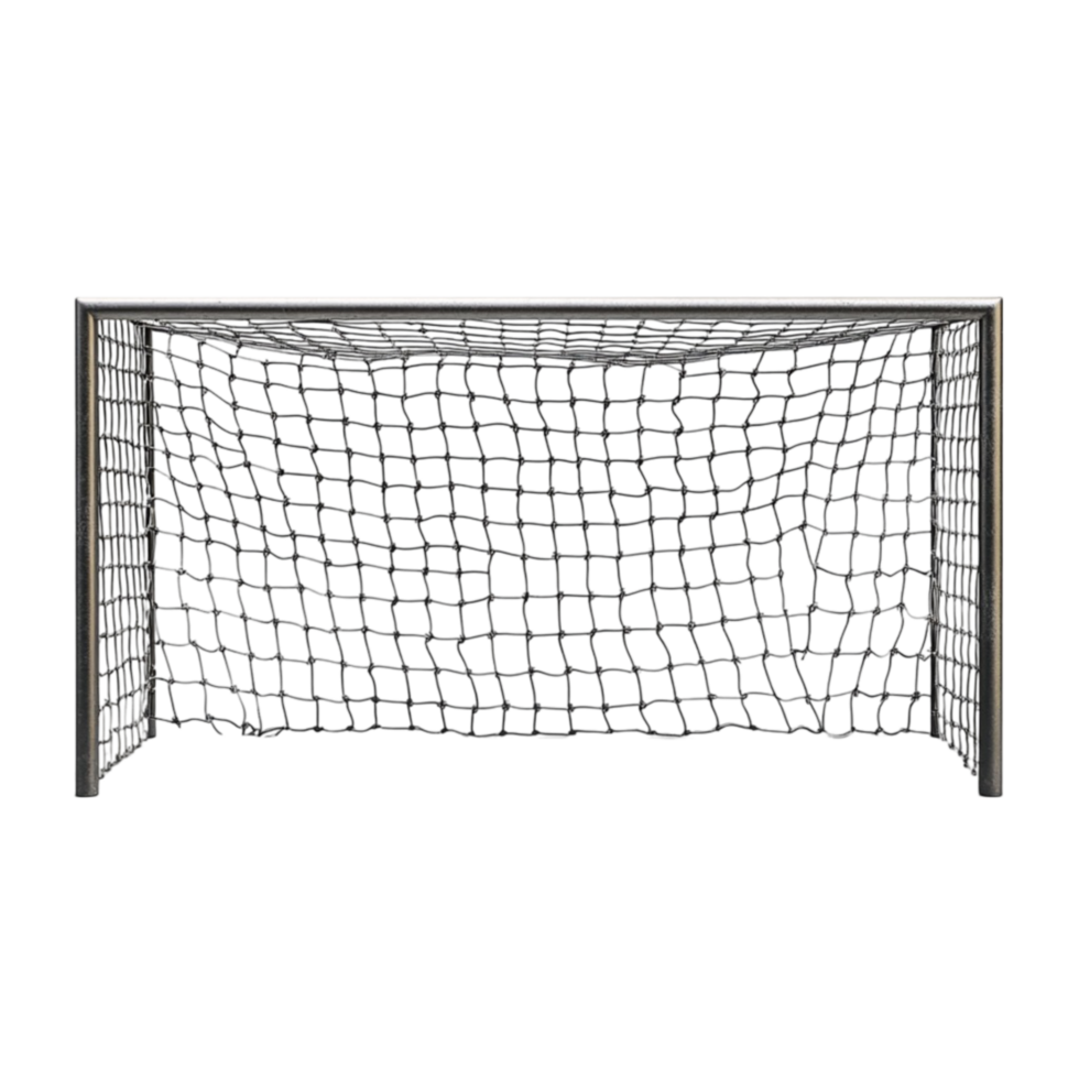 Black Silhouette Soccer Goal AI-Generative png