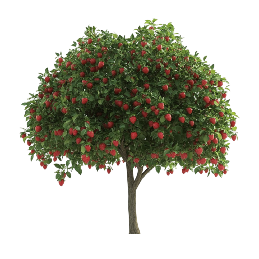 Apple Tree with Red Fruit AI-Generative png