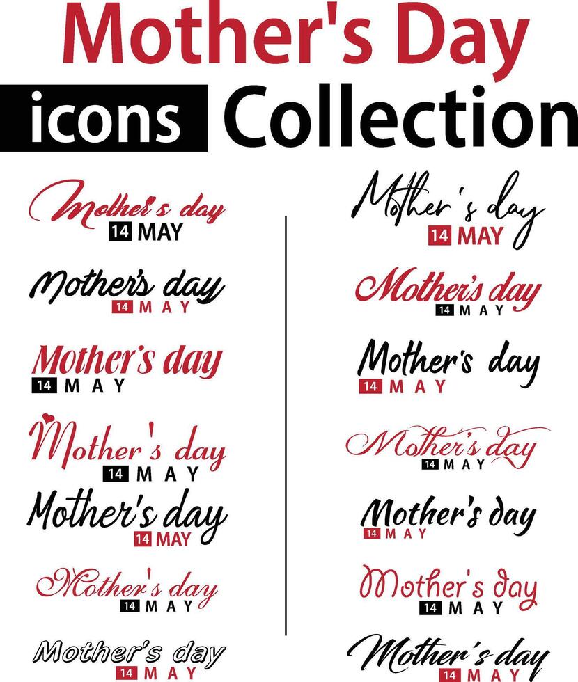 Mother Day icon Collection vector