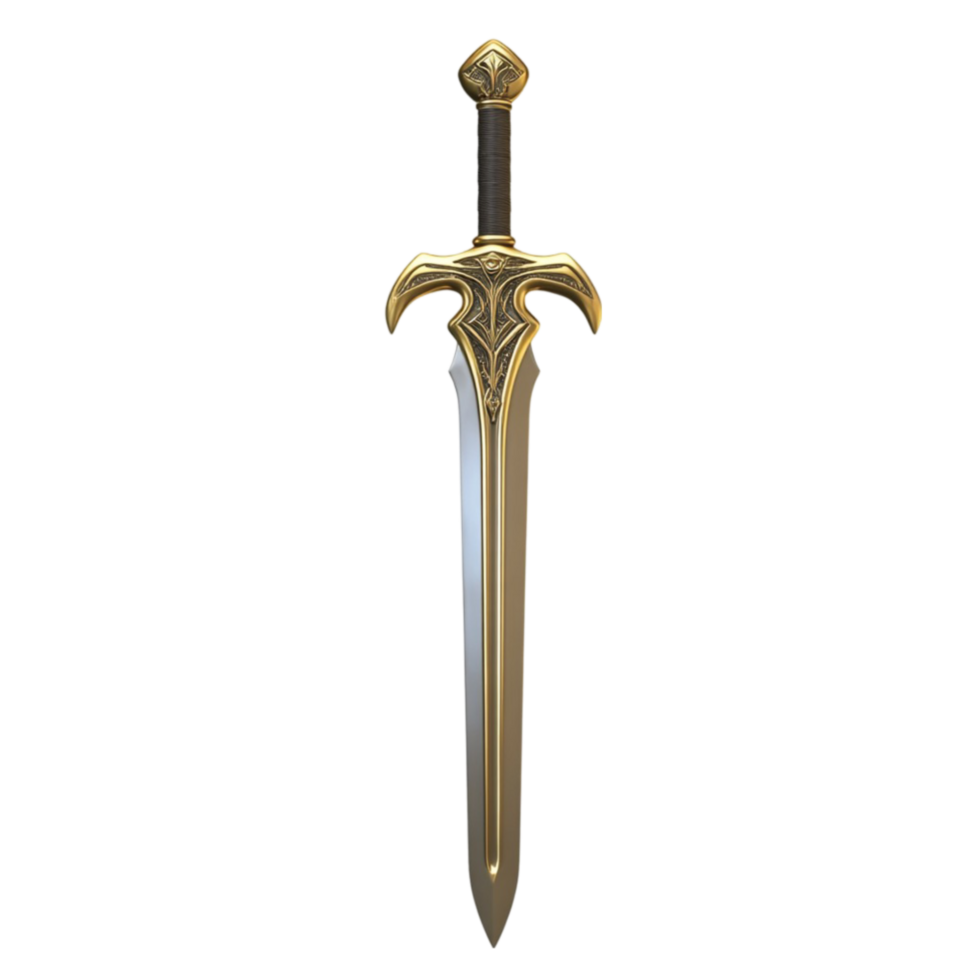 Sword with Black Blade AI-Generative png