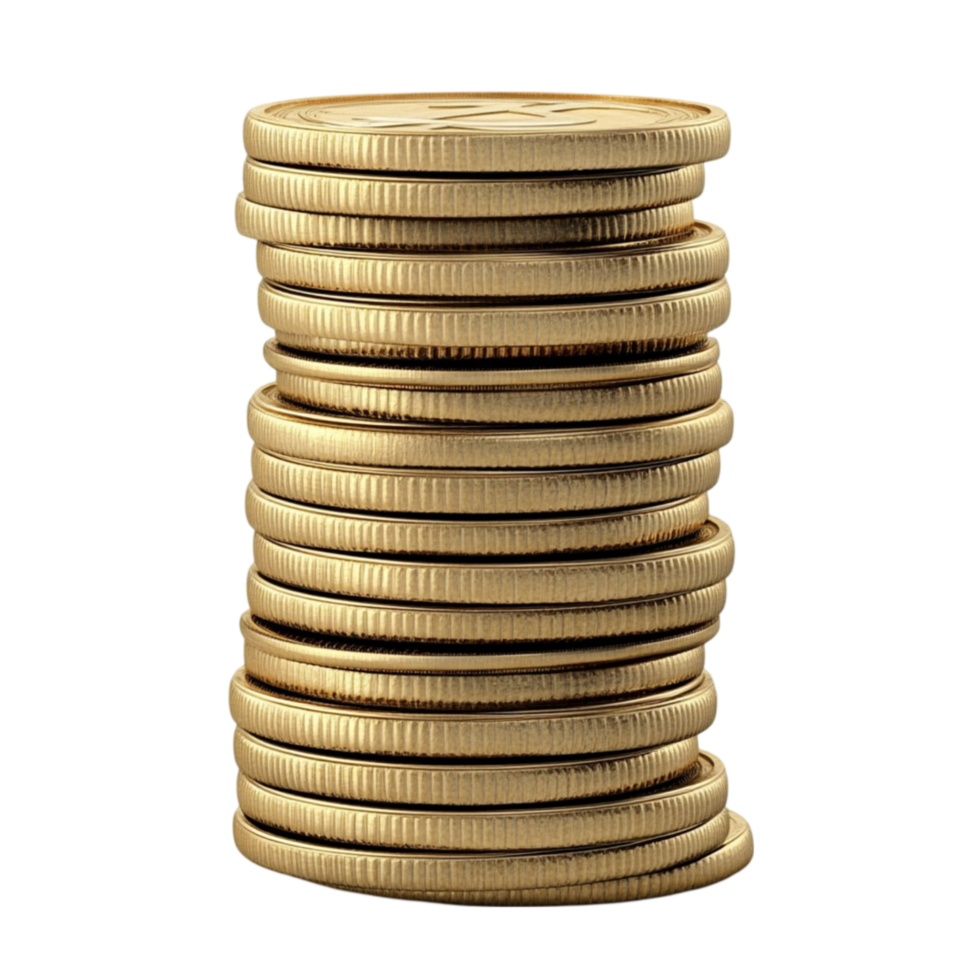 Stack of Bitcoins AI-Generative png