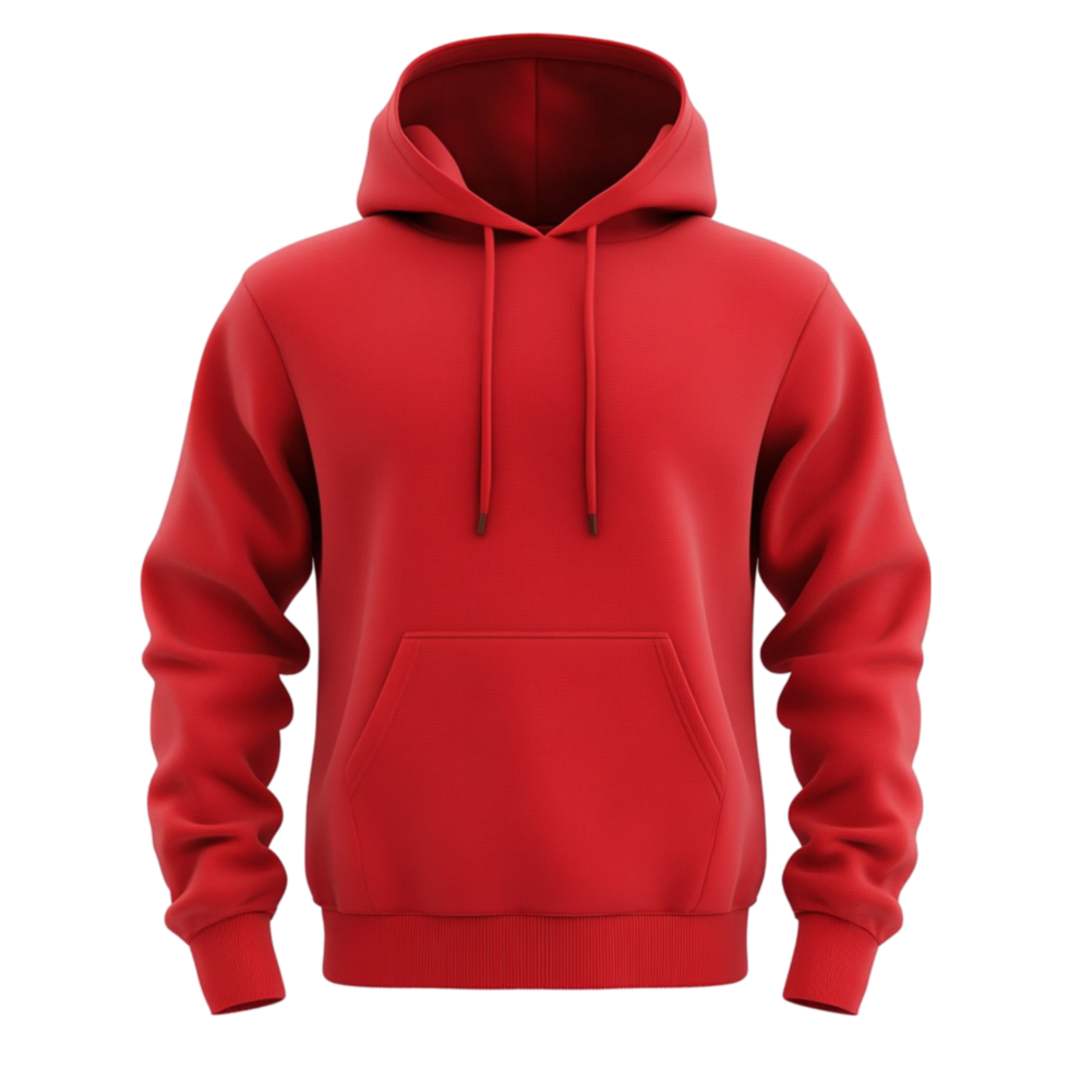 Red Color Hoodie AI-Generative png
