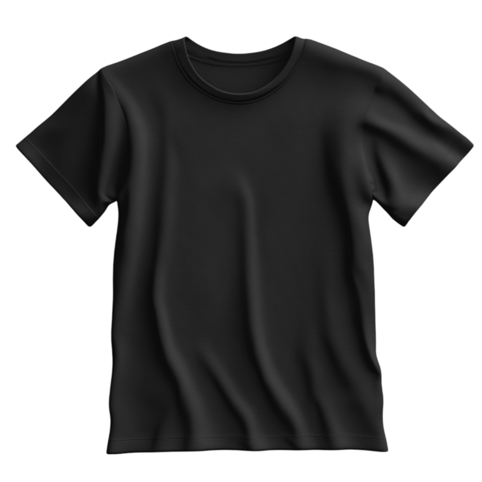 Simple Black T Shirt Design AI-Generative png