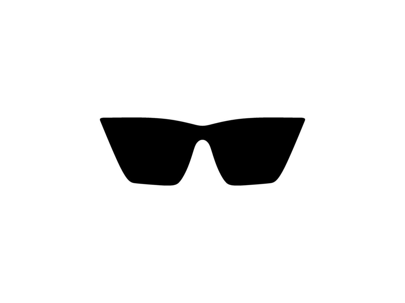 Sun Eye Glasses Silhouette, Front View, Flat Style, can use for Pictogram, Logo Gram, Apps, Art Illustration, Template for Avatar Profile Image, Website, or Graphic Design Element vector