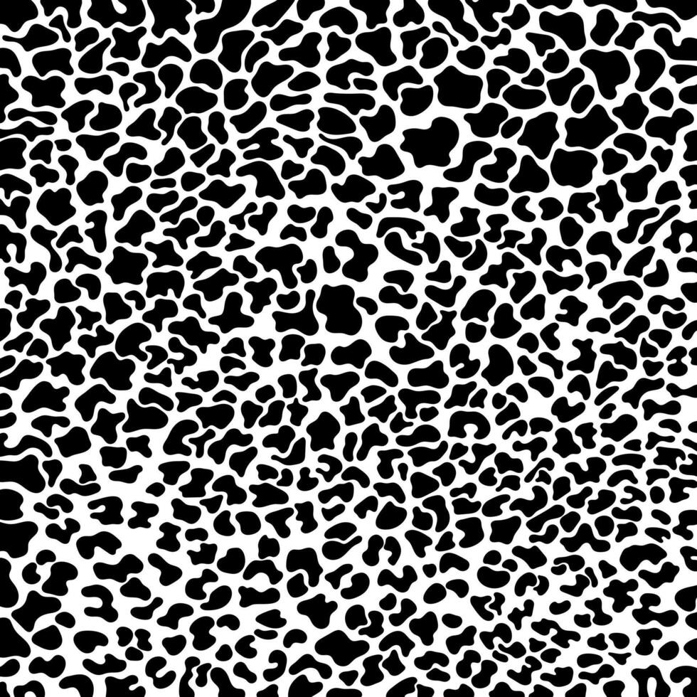 Abstract animal skin leopard, cheetah, jaguar print pattern design. Black and white camouflage background. vector