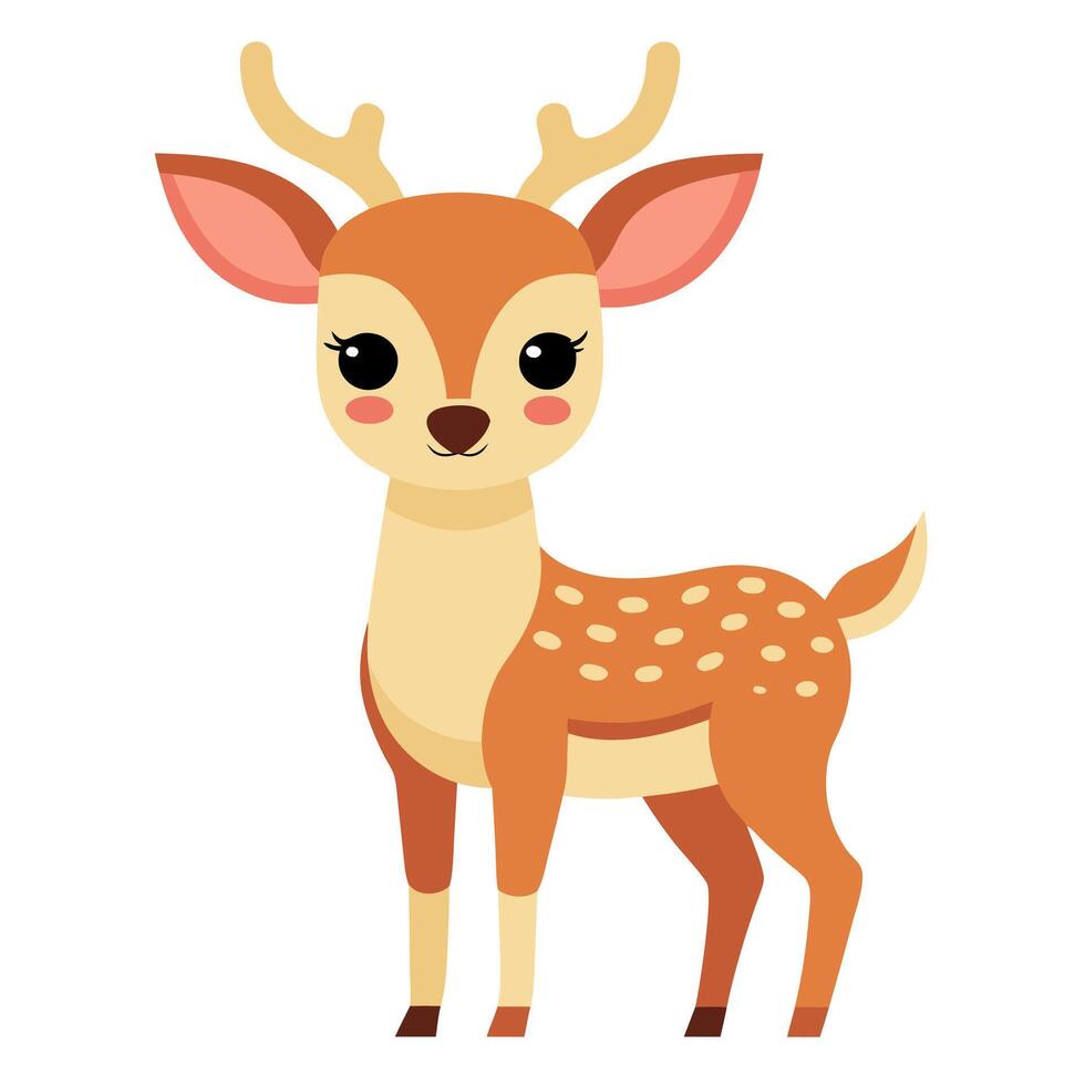 Fallow Deer stay kawaii vector