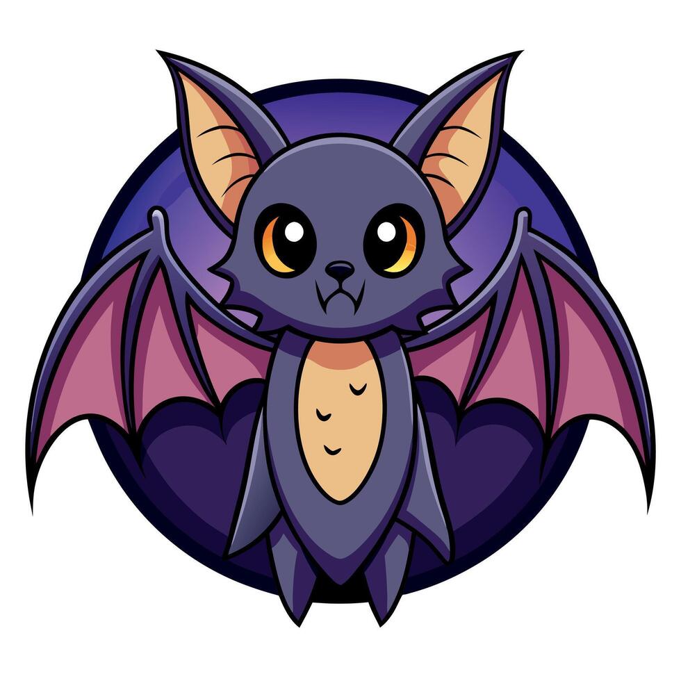 Evening Bat looks kawaii vector