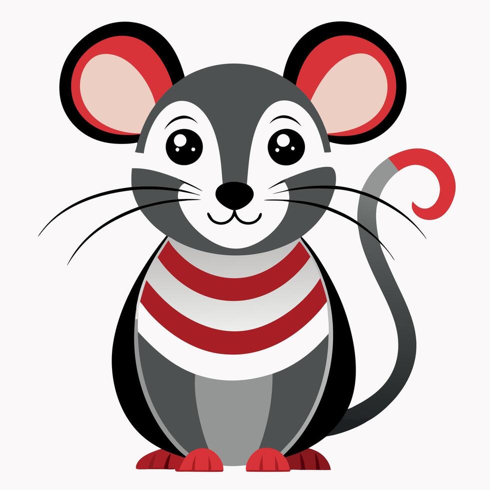 Fancy Mouse stay kawaii vector