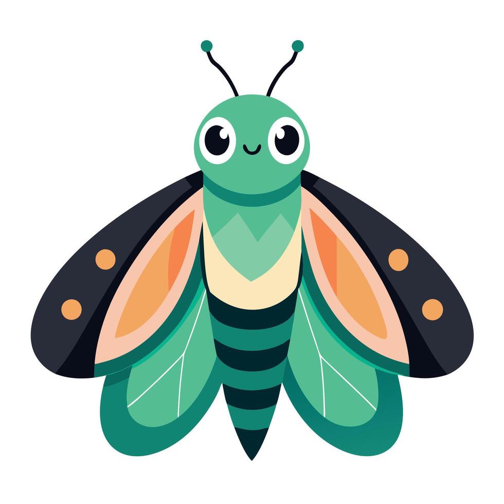 Figeater Beetle bug speaks kawaii vector