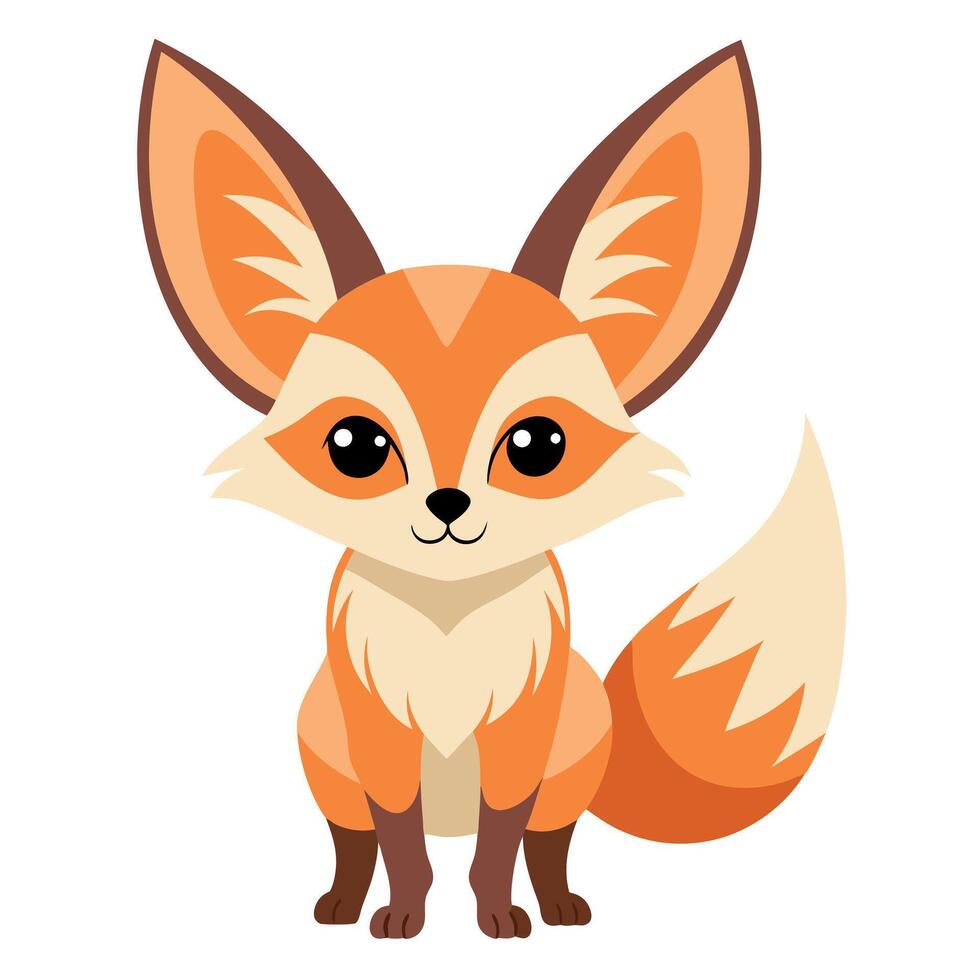 Fennec Fox stay kawaii vector