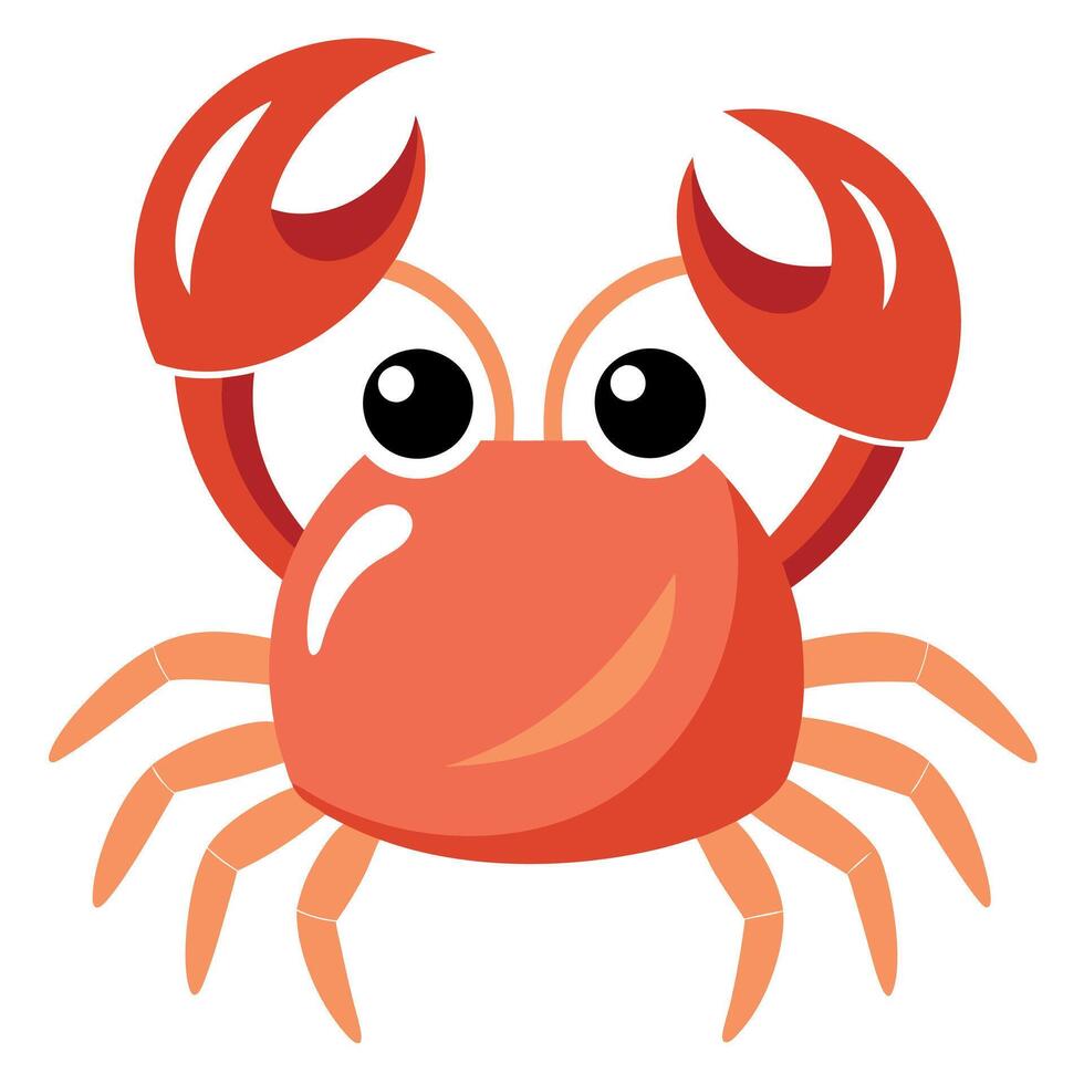 Fiddler Crab walks kawaii vector