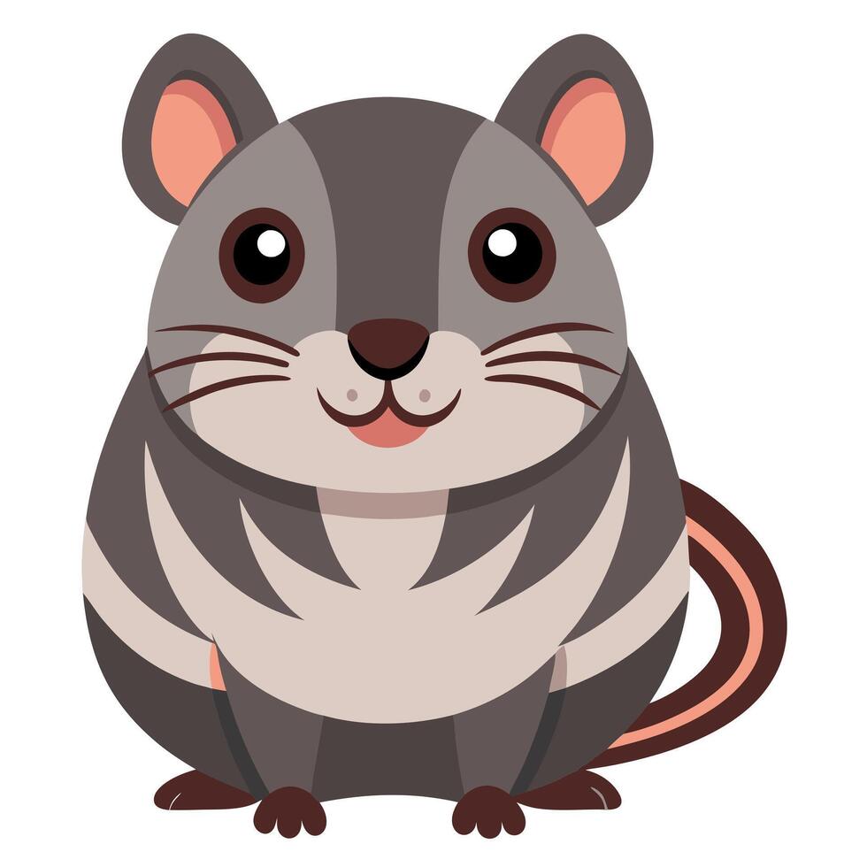 Field Vole rodent looks kawaii vector