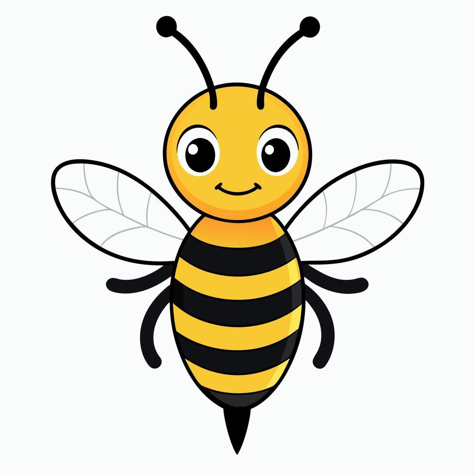 Field Cuckoo Bumblebee bee smiles kawaii vector