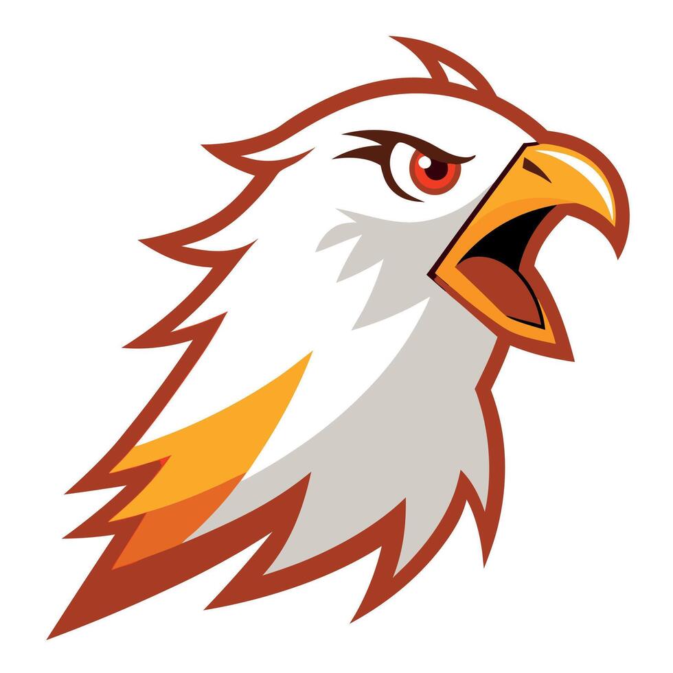 Ferruginous Hawk bird screams kawaii vector