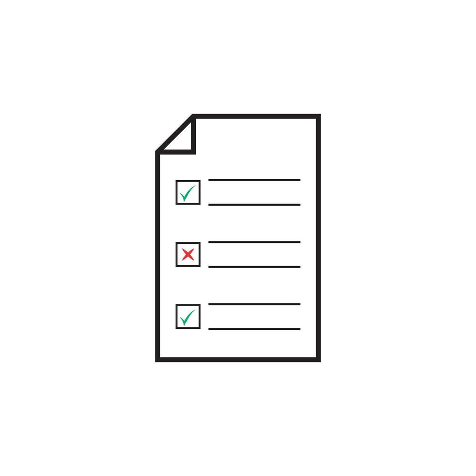 check box list sheet, icon vector