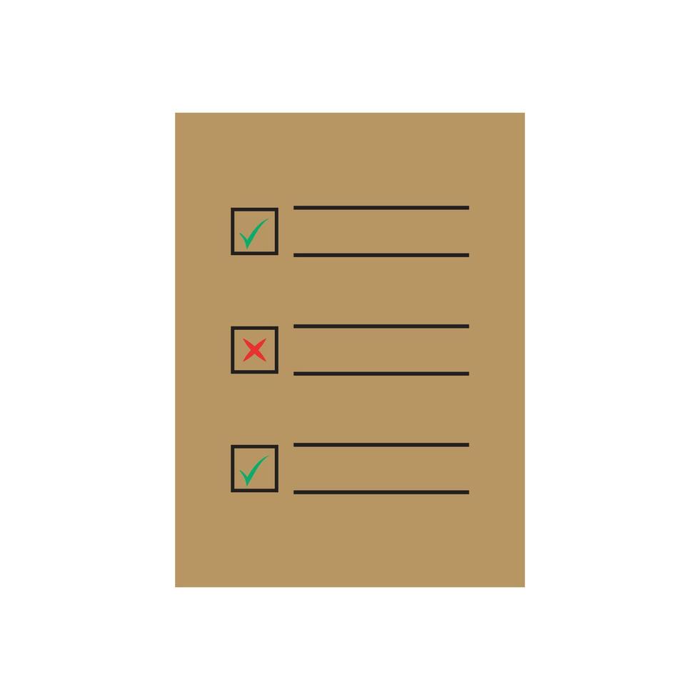 check box list sheet, icon vector