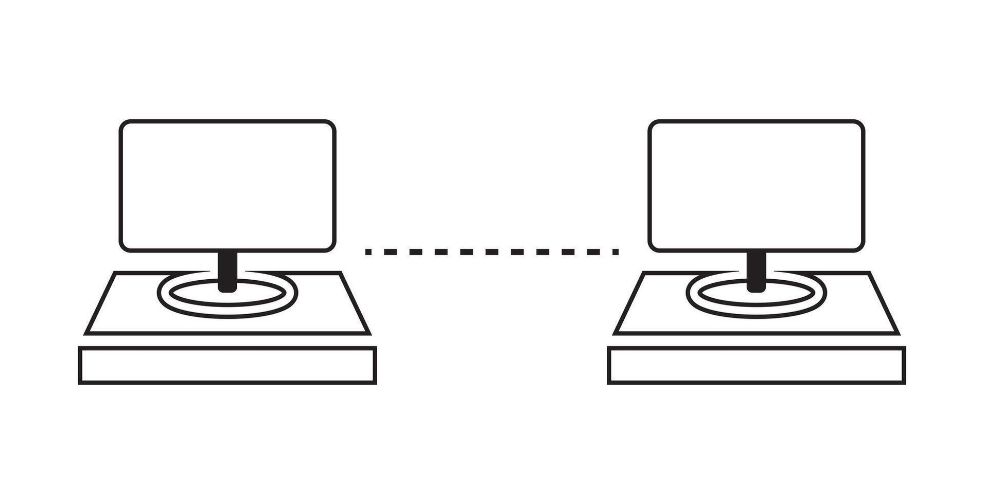 communication between two computers ,icon vector