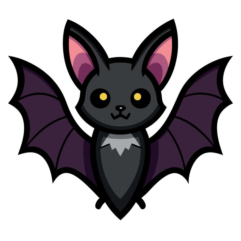 Evening Bat dancing kawaii vector