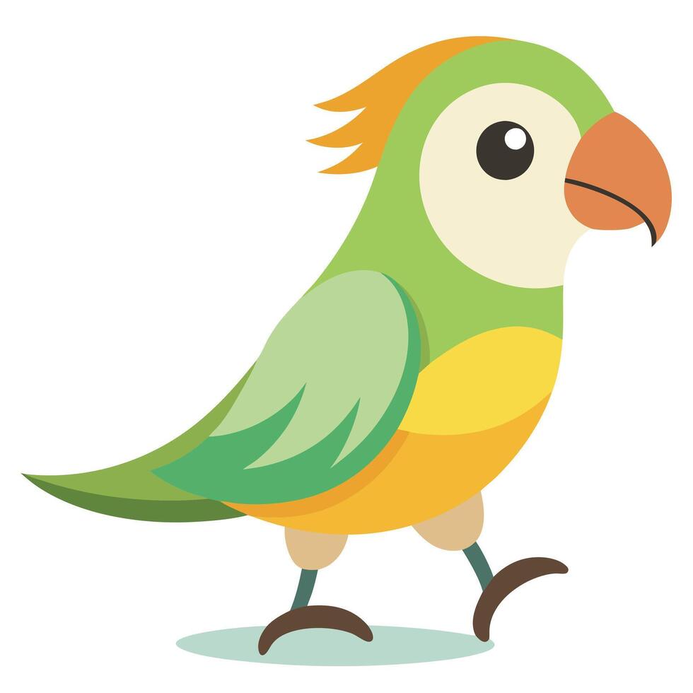European Robin bird dancing kawaii vector