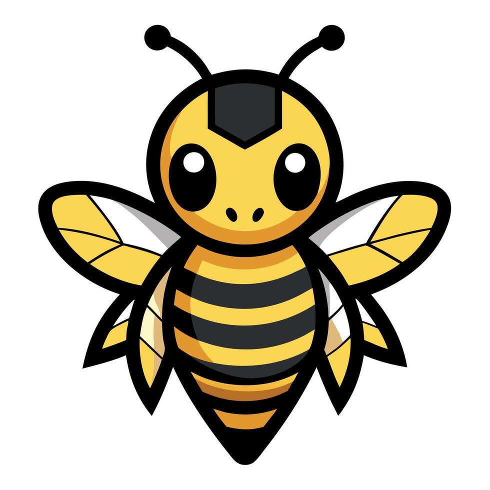 Executioner Wasp bee dancing kawaii vector