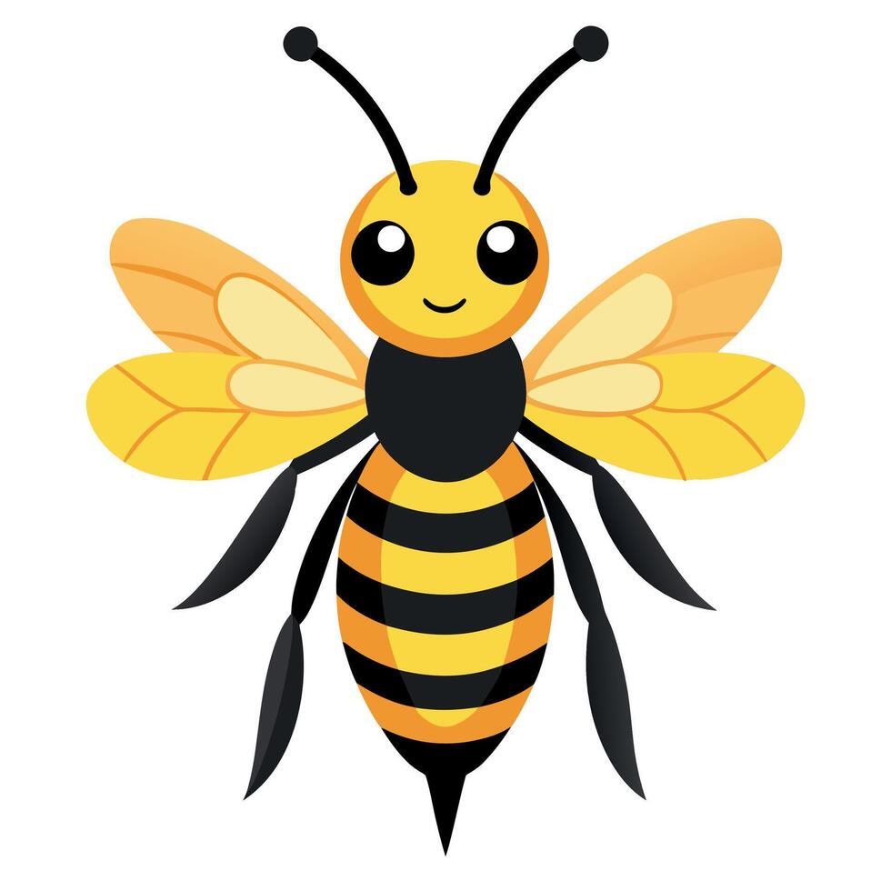 Executioner Wasp bee jumps kawaii vector