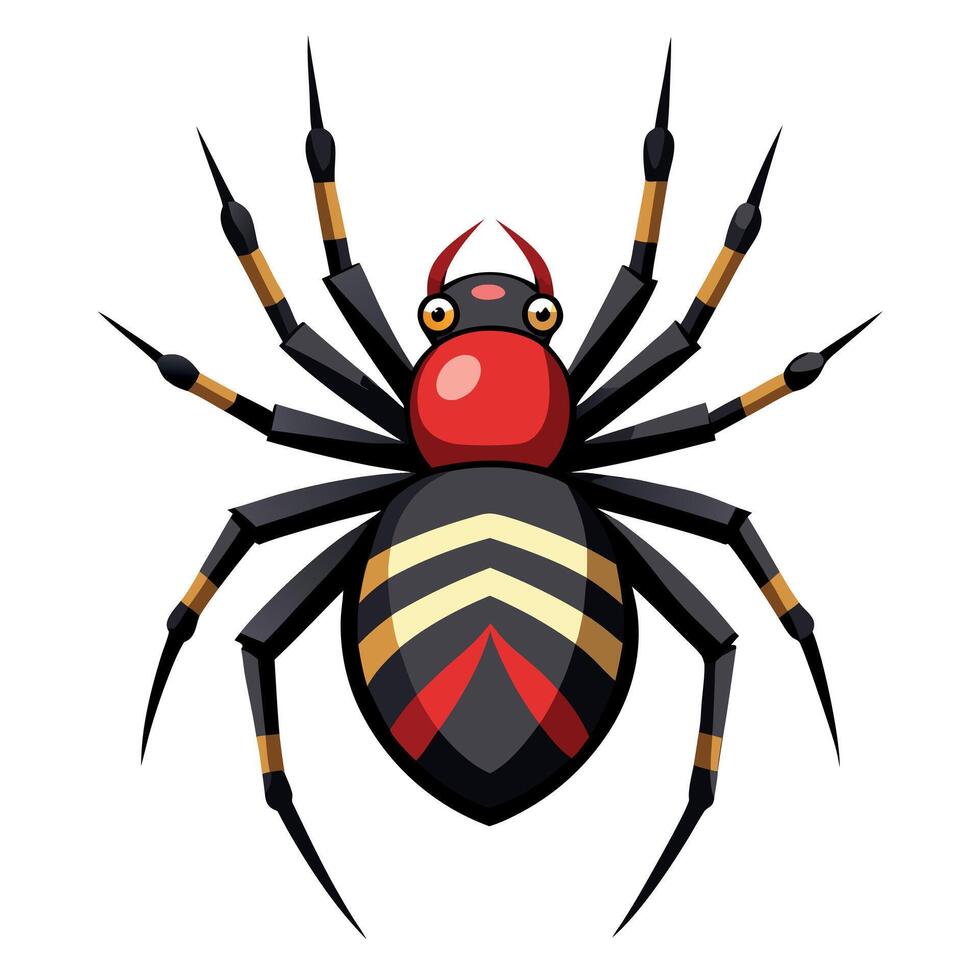 False Widow Spider looks kawaii vector