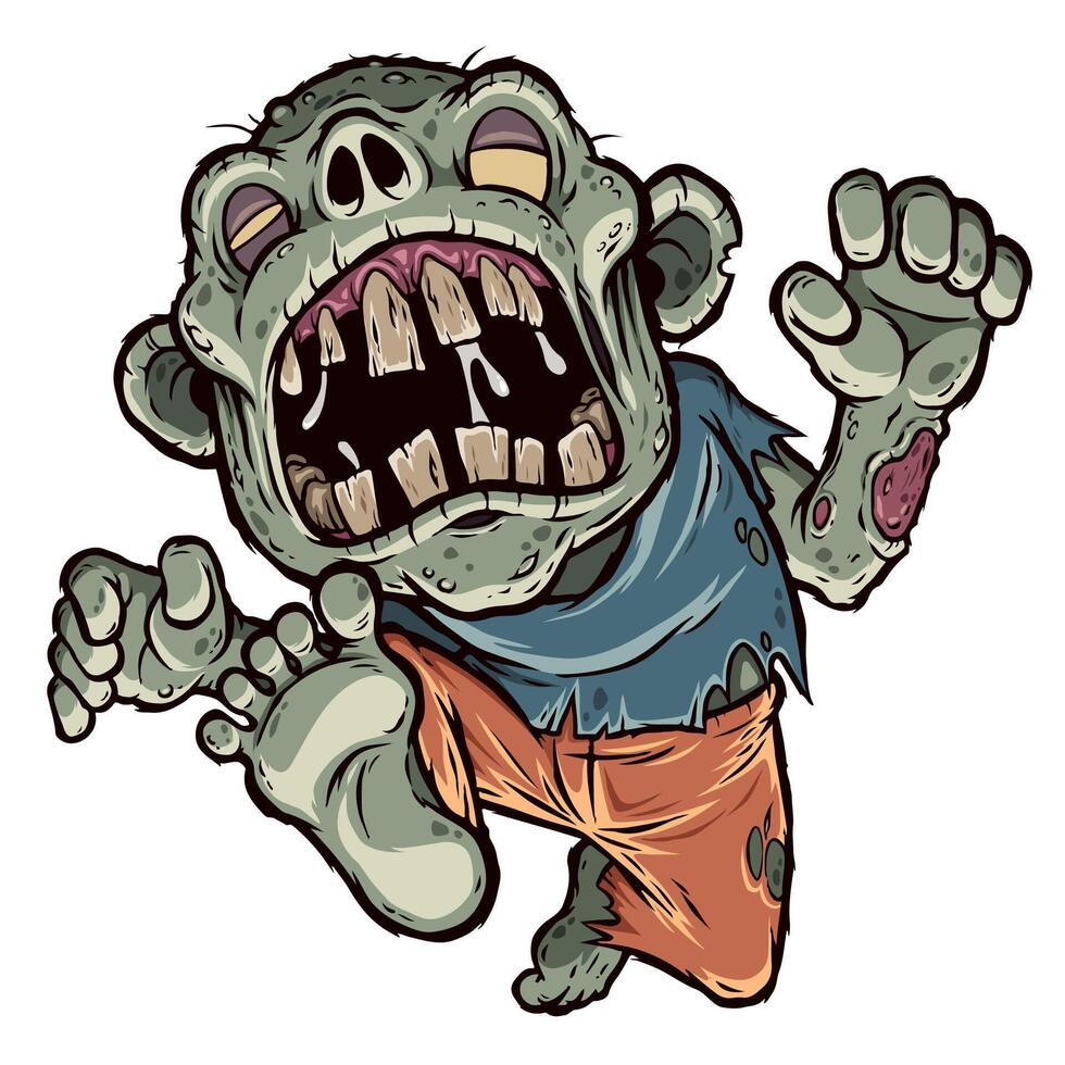 Cartoon Zombie character vector