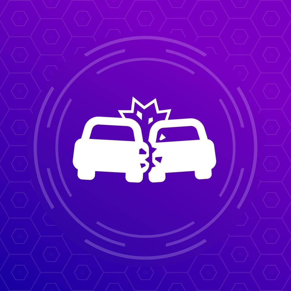 car crash icon for web vector